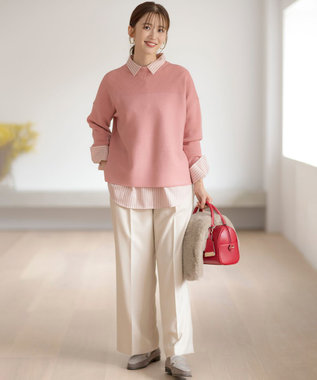 ANY SIS S 【洗える】ウキウキ ニット ピンク