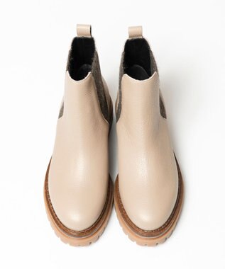 BONTRE 【LucaGrossi/ルカグロッシ】サイドゴアタンクソールブーツ ベージュ