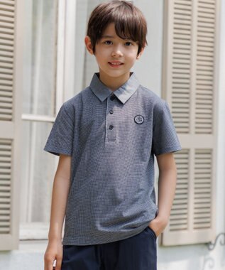 J.PRESS KIDS 【140-170cm】カノコ ライク 半袖ポロシャツ ブラック系