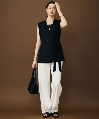 自由区 S ジオメトリックレース パンツ オフ