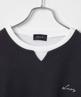 WEGO 【2点SET】アンサンブルキーネックプルオーバー ダークグレー