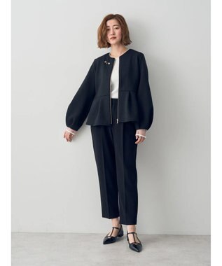 YECCA VECCA タックテーパードパンツ② Black