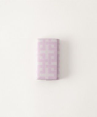 MIYABIYA La quoh with kirakaracho 角つなぎ プリントレザー キーケース 撫子色（ライラック）