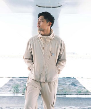 SHARE PARK MENS 【撥水・UVカット・ストレッチ・軽量 】パッカブルマウンテンパーカー（Lサイズ） ベージュ系