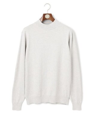 J.PRESS MEN 動きやすさにこだわった立体設計【洗える】コットンカシミヤモックネック ニット アイボリー系