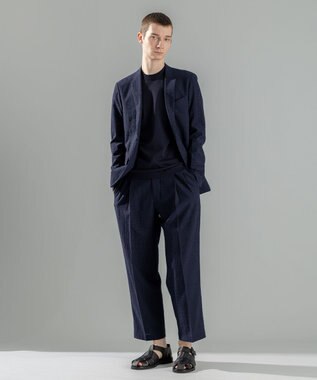 JOSEPH HOMME 【WEB限定カラーあり】【洗える/ストレッチ】リュクスレーヨン　クルーネック半袖ニット ネイビー系