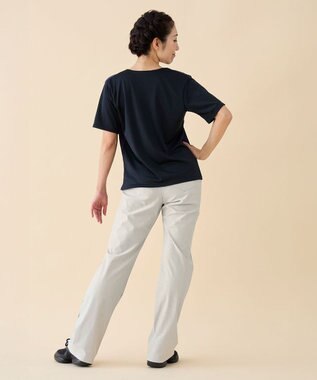 Chacott プリーツコンビTシャツ ブラック