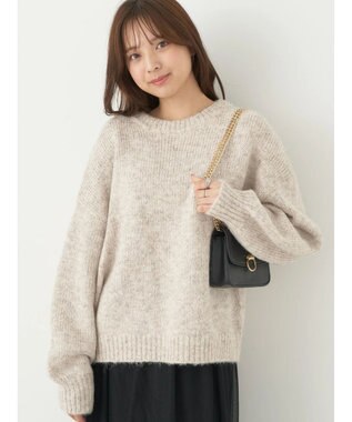 earth music&ecology ファンシーヤーンメランジプルオーバー Light Beige