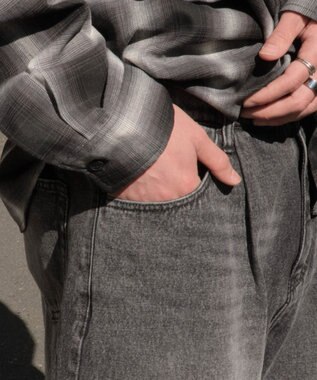 WEGO イージーバギーデニムショーツ デニムブラック