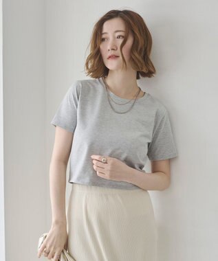WEGO 【7色/SMLサイズ展開】コンパクトフィットT 杢グレー