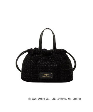 ANNA SUI HELLO KITTY 巾着手提げ クロ
