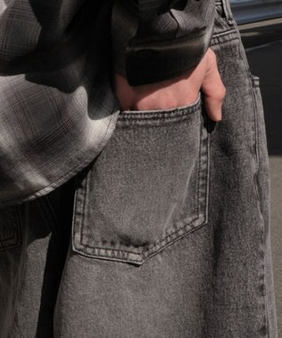 WEGO イージーバギーデニムショーツ デニムブラック