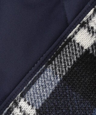 23区GOLF 【MEN】両面使える！チェック×無地 ダウンベスト ネイビー系