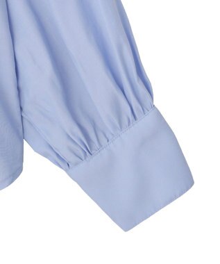 YECCA VECCA フリルVネックブラウス Blue