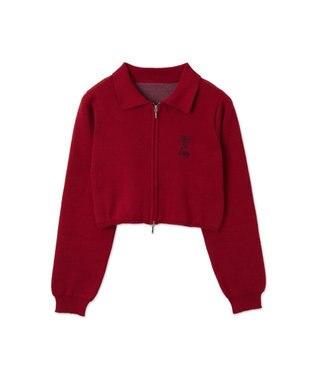 WEGO WZIPスターモチーフニット ワイン