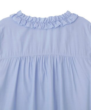 YECCA VECCA フリルVネックブラウス Blue