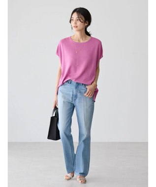 AMERICAN HOLIC 前振りニットフレンチスリーブプルオーバー Pink