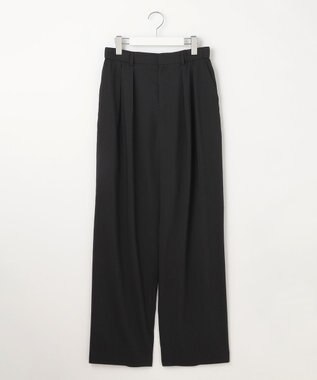 自由区 S 【セットアップ対応・洗える】LIPストレッチワイドストレート パンツ ブラック