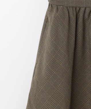 ANY KIDS チェックジャンパースカート ベージュチェック