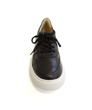 Pointer 日本製 本革軽量 大人厚底スニーカー ブラック