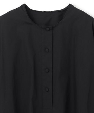 JOSEPH ポプリン　ノーカラープルオーバーブラウス Black
