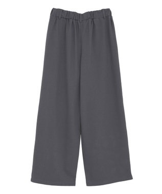 Green Parks フラワーくり抜き刺繍スウェットワイドパンツ Charcoal Gray