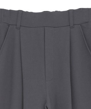 Green Parks フラワーくり抜き刺繍スウェットワイドパンツ Charcoal Gray