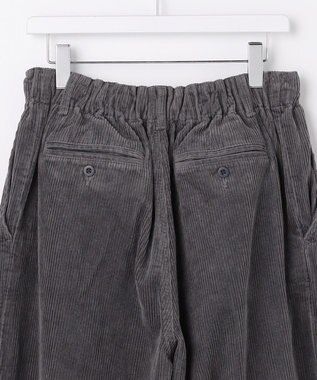 J.PRESS YORK STREET 【UNISEX】コーデュロイ 2タックワイドパンツ ライトグレー系