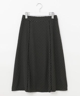 J.PRESS LADIES 【洗える】 ドットプリント フレアー スカート ブラック系5