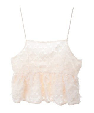 Green Parks シャギーキャミビスチェ Ivory