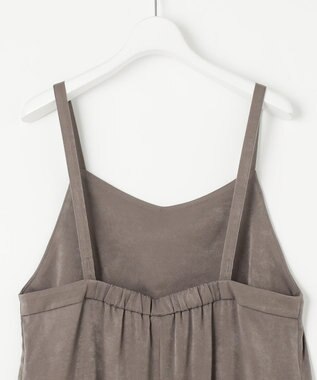 J.PRESS LADIES L 【洗える】マロンサテン キャミソール ワンピース ブラウン系