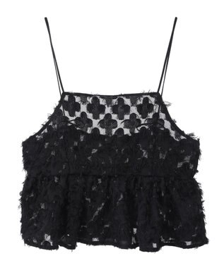 Green Parks シャギーキャミビスチェ Black