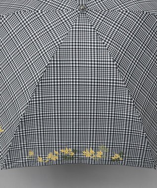 AURORA JILL STUART（ジル スチュアート）ミモザ刺しゅう晴雨兼用傘(折りたたみ傘) ブラック