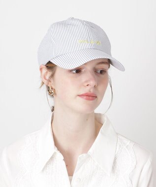 MOONBAT PAUL&JOE ACCESSOIRES(ポール&ジョー）ロゴ入り 深キャップ 帽子 ネコチャーム付 UVカット