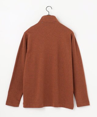 JOSEPH ABBOUD 【オーガニックコットン】ヴィンテージインレー ハイネックZIP オレンジ系