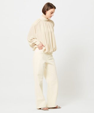 BEIGE， 【WEB限定】DION / ギャザーブラウス Sand