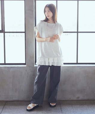 earth music&ecology 裾フリルキャミワンピース Off White