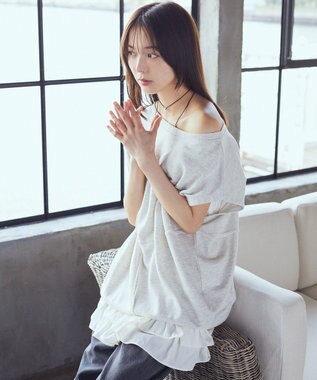 earth music&ecology 裾フリルキャミワンピース Off White