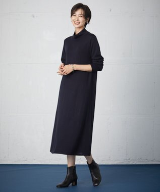J.PRESS LADIES 【WEB限定カラーあり・洗える】EASY WOOL ワンピース ネイビー系