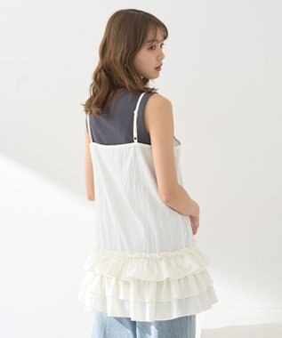 earth music&ecology 裾フリルキャミワンピース Off White