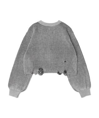 WEGO ダメージショートニットPO ホワイト