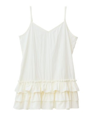 earth music&ecology 裾フリルキャミワンピース Off White