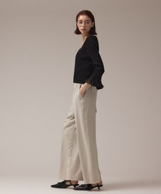 GRACE CONTINENTAL サテンワイドパンツ ライトグリーン