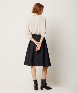 TOCCA 【WEB限定カラーあり】【消臭・洗える】RIBBON LABYRINTH JACQUARDスカート ブラック系
