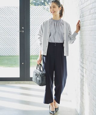 ANY SIS 【WEB・一部店舗限定】褒めらレディワイド パンツ ネイビー