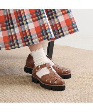 ing <ing>ボリュームソールグルカサンダル ブラウン