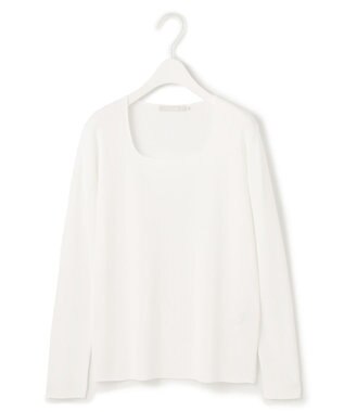 ICB 【洗える】 シンセティックフルニードル ニットプルオーバー オフホワイト系