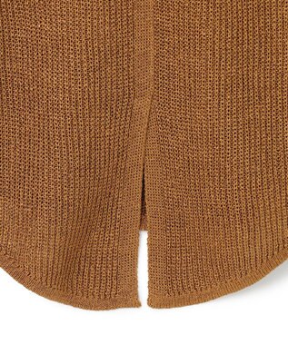 ICB 【洗える】 ペーパーブレンドシャインニット Vネックプルオーバー ラセットブラウン系