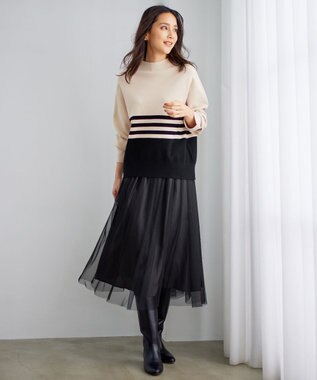 自由区 L 【新色追加生産・WEB限定カラーあり】チュール スカート ブラック系