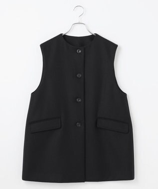 #Newans 大人気ジレが新素材で再登場！チュニックジレ ブラック